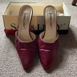 Sam & Libby Burgundy Mule Heel